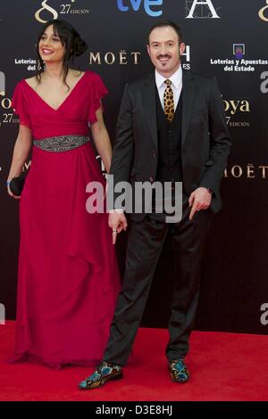 17 février 2013 - Madrid, Espagne - Alex O'Doherty arrive à Goya Cinema Awards 2013, cérémonie à l'hôtel Auditorium le 17 février 2013 à Madrid, Espagne (Image Crédit : © Jack Abuin/ZUMAPRESS.com) Banque D'Images