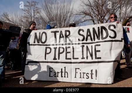 Les militants protestent contre les changements climatiques - Washington, DC USA Banque D'Images