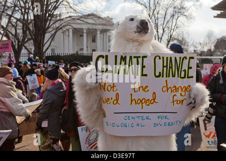 Les militants protestent contre les changements climatiques - Washington, DC USA Banque D'Images