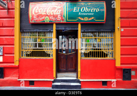 'El Obrero' Cantina Restaurant, La Boca, Buenos Aires, Argentine Banque D'Images