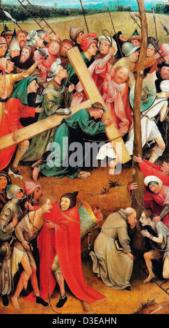 Jérôme Bosch, le Christ portant la croix (Vienne) Vers 1500 Huile sur bois. Le Kunsthistorisches Museum, Vienne, Autriche Banque D'Images