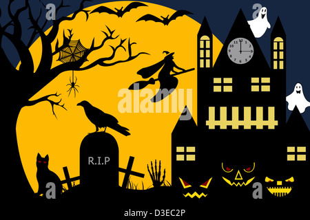 Illustration de l'Halloween Banque D'Images