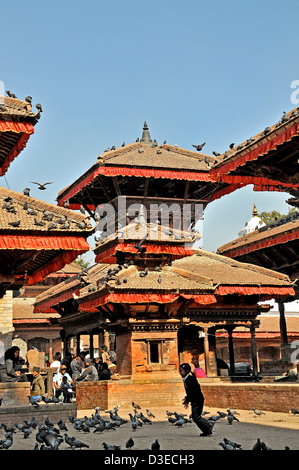 Vishnu temple Durbar Katmandou Népal Banque D'Images