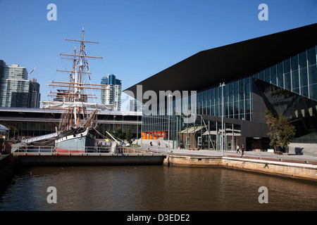 Polly Woodside est une coque en fer, trois-mâts barque en train de se former l'attraction majeure de la Melbourne Maritime Museum. Banque D'Images