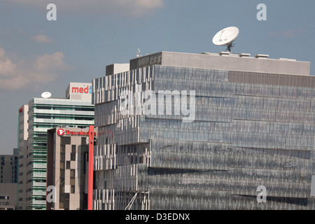 Bâtiment de Channel 9, des installations de pointe à 717 Bourke Street Melbourne Victoria en Australie. Banque D'Images