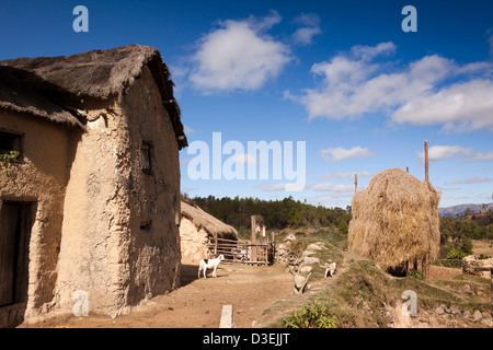 Madagascar, Ambositra, Sandrandahy, composé de petites exploitations agricoles et de la chambre Banque D'Images