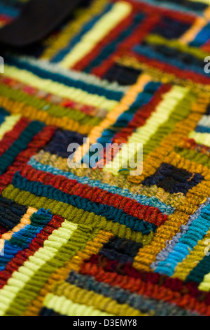 Travaux en cours de tapis au crochet. Banque D'Images