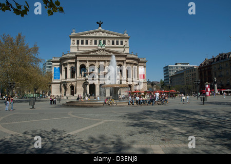 Alte Oper Frankfurt am Main, Allemagne, fontaine Lucae Banque D'Images