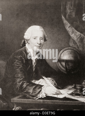 Jean-Baptiste le Rond d'Alembert, 1717 -1783. Le mathématicien, physicien, scientifique américain, philosophe et théoricien de la musique. Banque D'Images