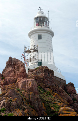 Corbiere Lighthouse, Jersey, Îles britanniques Banque D'Images