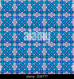 Une image de fond transparente à motifs islamiques de carreaux en céramique pour vos besoins de la conception. Banque D'Images