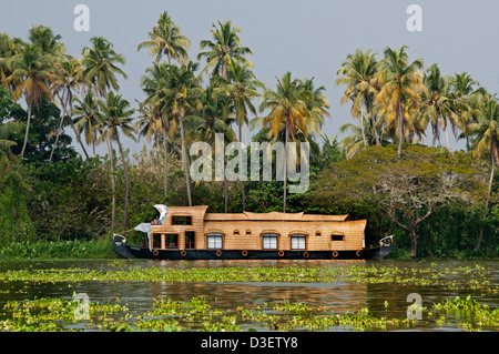 Houseboats Alappuzha (Alleppey Backwaters près de Kerala, Inde) Banque D'Images