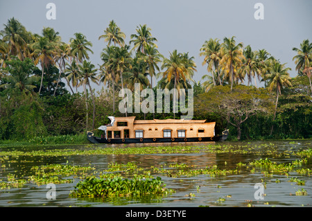 Houseboats Alappuzha (Alleppey Backwaters près de Kerala, Inde) Banque D'Images