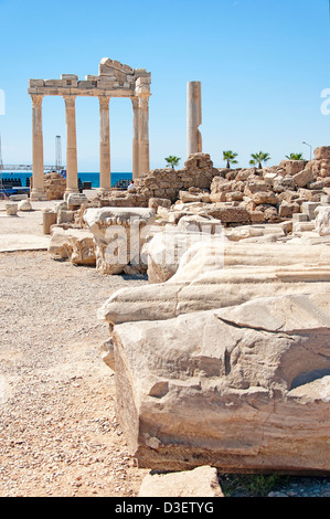 Le Temple d'Apollon situé dans la ville turque de côté. Banque D'Images