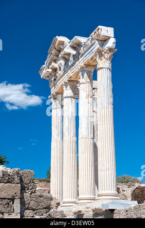 Le Temple d'Apollon situé dans la ville turque de côté. Banque D'Images