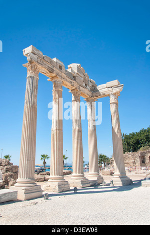 Le Temple d'Apollon situé dans la ville turque de côté. Banque D'Images