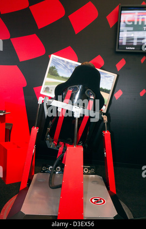 Simulateur de camion de course Renault à l'IAA du Salon International des véhicules utilitaires 2012. Hanovre, Allemagne Banque D'Images