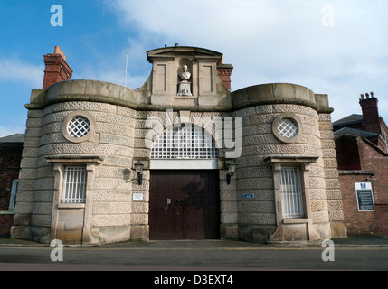 Vue extérieure de la prison de Dana Shrewsbury entrée peut être convertie en un jardin clos à l'avenir Shrewsbury UK KATHY DEWITT Banque D'Images