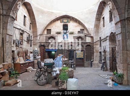 Marché Bazar Hamidiye souk à Damas en Syrie Banque D'Images