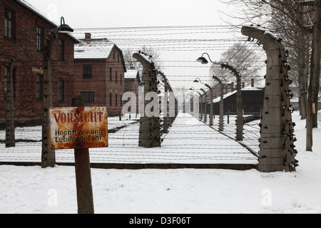 Camp de concentration d'Auschwitz I, partie d'Auschwitz-Birkenau State Museum à Oswiecim, Pologne. Banque D'Images