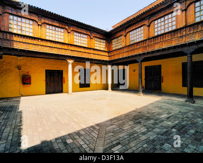 Colonial House Yard, San Cristobal de La Laguna, Tenerife Banque D'Images