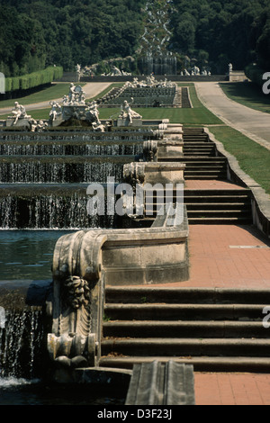 Reggia di Caserta Fontana di Eolo, Caserta, Italie. Banque D'Images