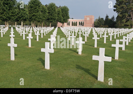 Le Colonnade Memorial dans le Cimetière Américain Oise-Aisne, Fère-en-tardenois, Aisne, Picardie, France. Banque D'Images