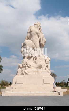 Le Mémorial américain de combattants français de la Marne, un monument de la PREMIÈRE GUERRE MONDIALE à Meaux, Seine-et-Marne, France. Banque D'Images