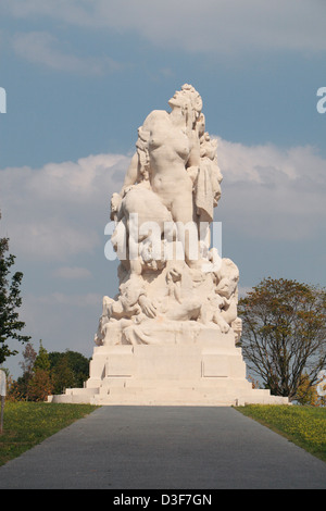 Le Mémorial américain de combattants français de la Marne, un monument de la PREMIÈRE GUERRE MONDIALE à Meaux, Seine-et-Marne, France. Banque D'Images