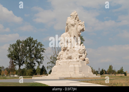 Le Mémorial américain de combattants français de la Marne, un monument de la PREMIÈRE GUERRE MONDIALE à Meaux, Seine-et-Marne, France. Banque D'Images