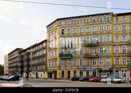 Wroclaw (Breslau), la Pologne, les bâtiments écologiques en ce moment sur Ulica Jednosci Narodowej Banque D'Images