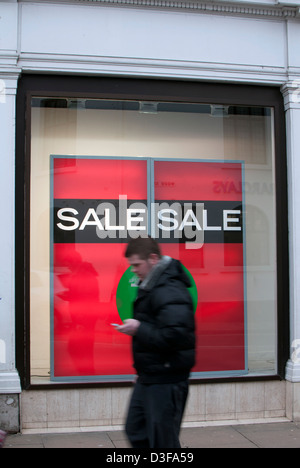 Avis de vente en vitrine Banque D'Images