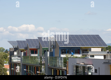 Freiburg, Allemagne, Communauté solaire dans le quartier Vauban Banque D'Images