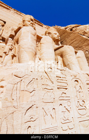 Abu Simbel, le Grand Temple de Ramsès II. L'Égypte Banque D'Images