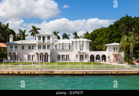 L ' hôtel particulier de Scarface', Star Island, Miami Beach, États-Unis Banque D'Images