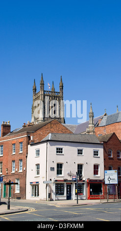 Cathédrale et ville de Sidbury House Wells. UK Angleterre Worcestershire Worcester Banque D'Images