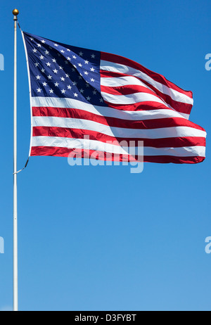 Le drapeau américain dans le vent, USA Banque D'Images