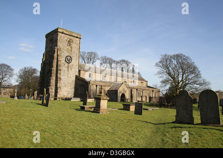 St Andrew's Church, In Newton, est situé dans la rue de l'église, In Newton, Lancashire, Angleterre. Banque D'Images