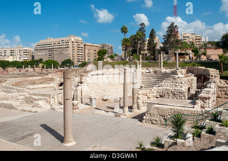 Ancien Amphithéâtre romain à Alexandrie, Egypte Banque D'Images