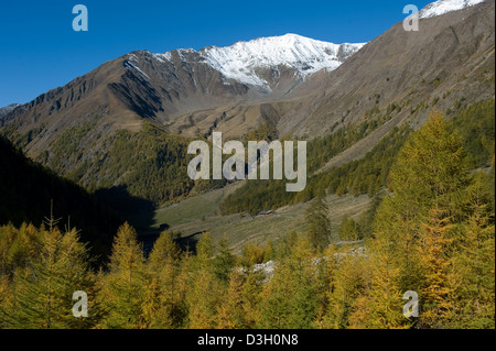 Val Senales, Italie, des paysages de montagne dans Pfossental Banque D'Images