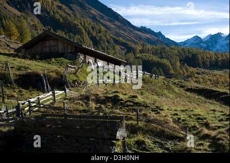 Val Senales, Italie, en Pfossental Rableid Alm Banque D'Images