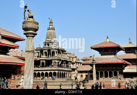 Temples Durbar Square Patan Népal Banque D'Images