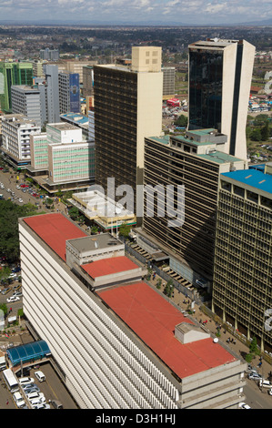 Vue sur la ville depuis le Centre de conférences International Kenyatta, Nairobi, Kenya Banque D'Images