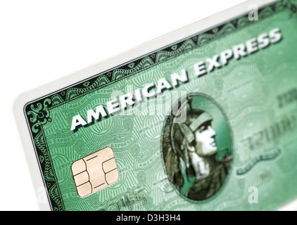 American Express carte de charge vert classique Banque D'Images