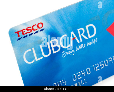 Carte de fidélité Clubcard Tesco Banque D'Images