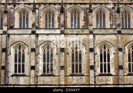 Fenêtres et détaillée à la cathédrale de Winchester Banque D'Images