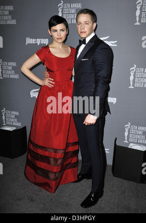 Los Angeles, Californie, É.-U. 10 févr. 19, 2013. Ginnifer Goodwin, Josh Dallas participant à la 15e édition annuelle des costumiers Guild Awards tenue à l'hôtel Beverly Hilton à Beverly Hills. Image Crédit : Crédit : D. Long/Globe Photos/ZUMAPRESS.comAlamy Live News Banque D'Images