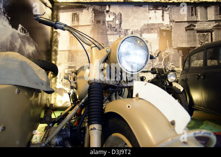 WW2 moto avec side-car militaire allemand Banque D'Images