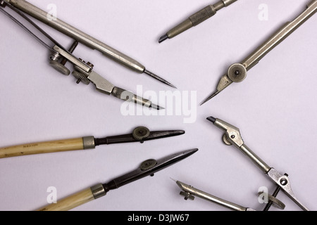 Instruments de dessin ancien Banque D'Images