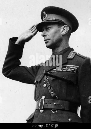 Le roi George VI en uniforme militaire PENDANT LA SECONDE GUERRE MONDIALE Banque D'Images